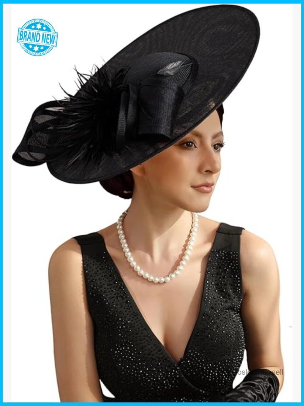 Elegant Flower Mesh Feathers Fascinator Hat Headband Wedding Cocktail Derby Tea